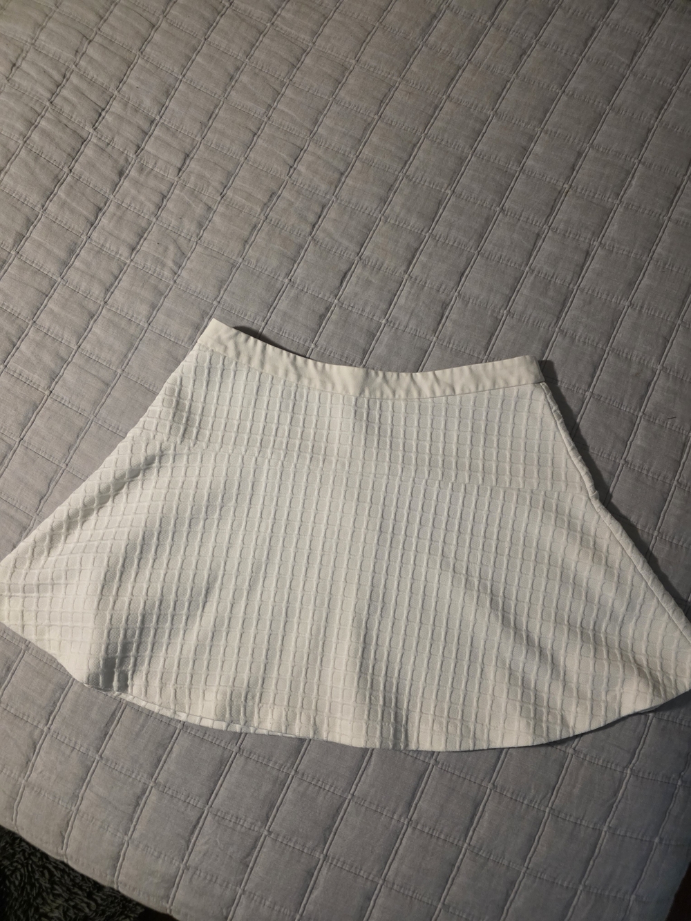 Banana Republic White Textured Circle Skirt